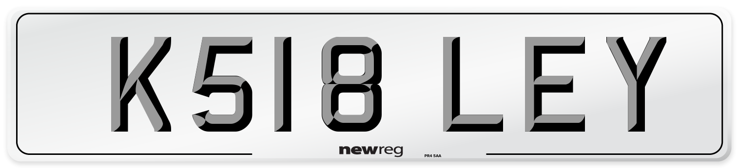 K518 LEY Number Plate from New Reg